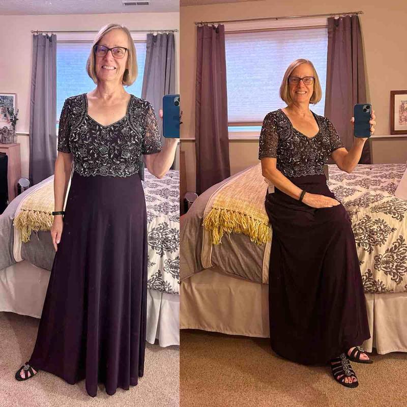 Customer photo for "Beautiful dress but loses beads easily"
