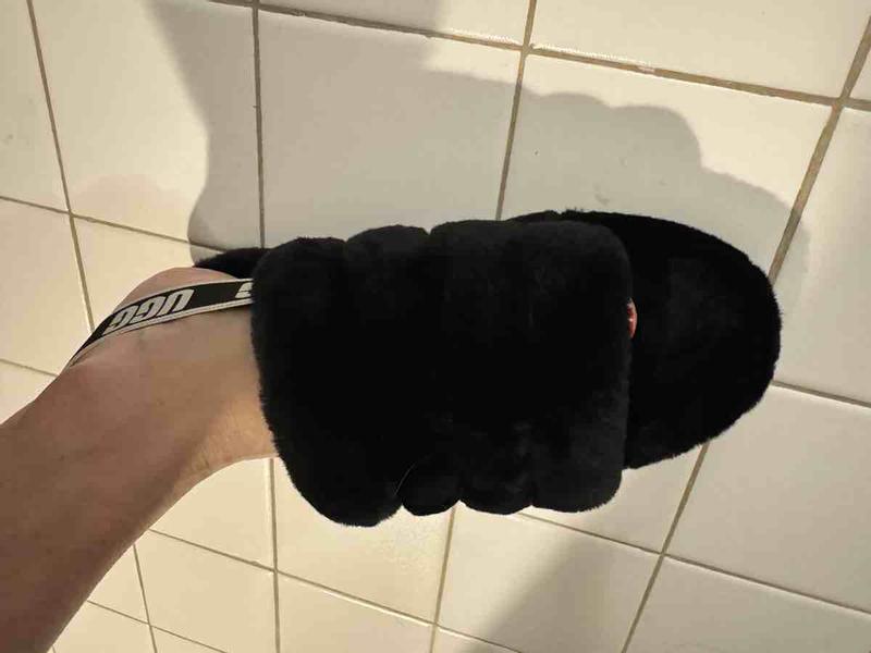 Customer photo for "cute but runs large and is stiff."