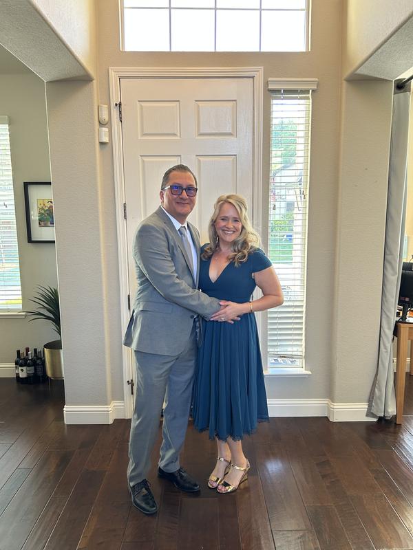 Customer photo for "Wedding, work fancy event, auction dress"
