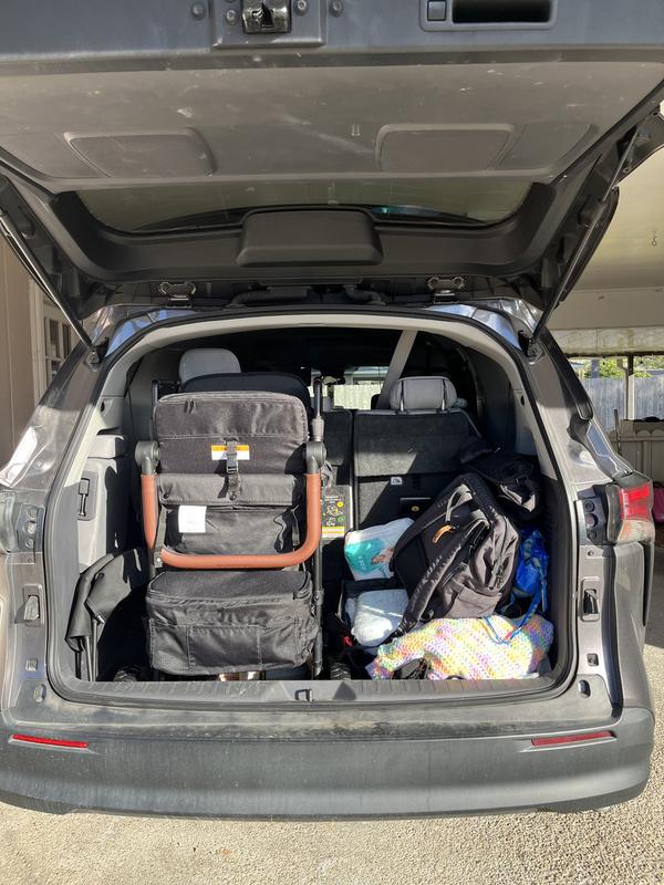 Customer photo for "Fits even with the 3rd row up!"