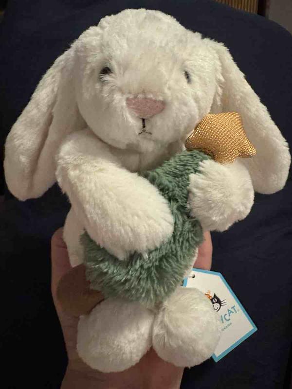 Jellycat Bashful Bunny With Christmas Tree – Rare Holiday Edition, NWT, Small Size