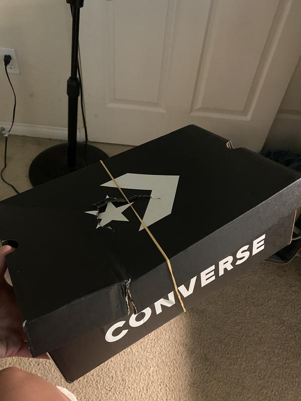 Box hanging on by a thread lol