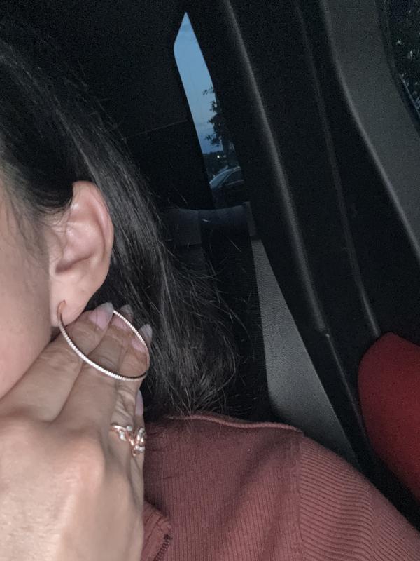 Customer photo for "Rose gold loops"