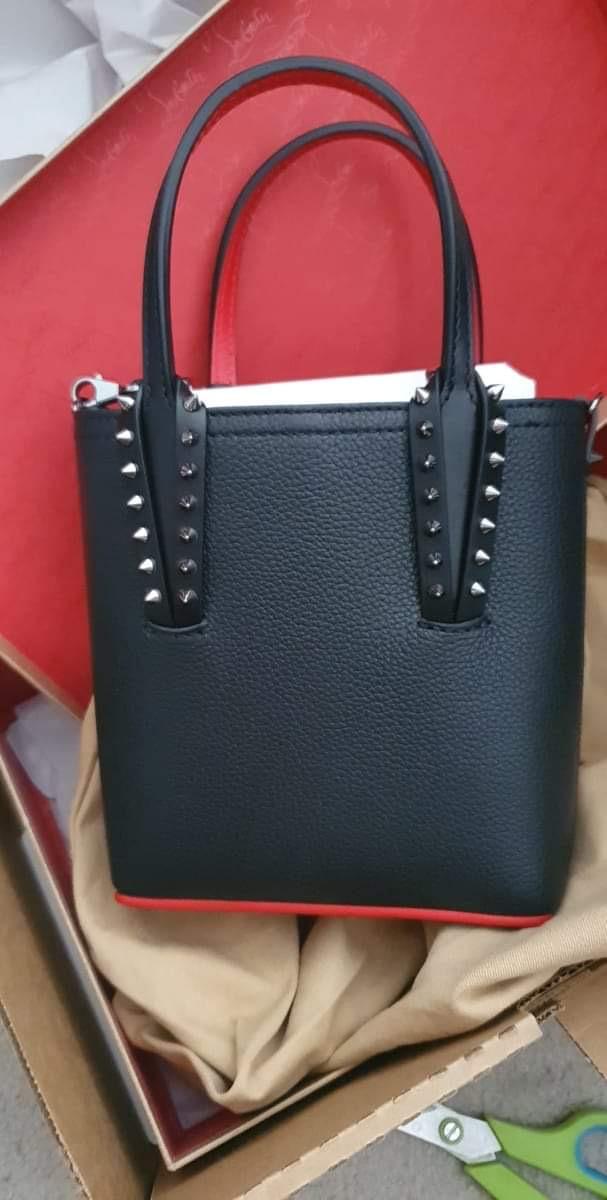 バッグ Christian Louboutin Cabata Small Black Cabata Small leather tote in black - Christian Louboutin