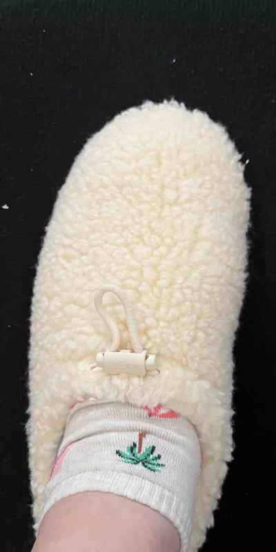 Customer photo for "comfy house slippers on steroids"