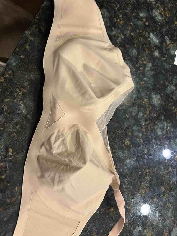 Customer photo for "nice fit, but foam pads shift"