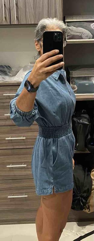 Customer photo for "Inseam too short for this petite gal"