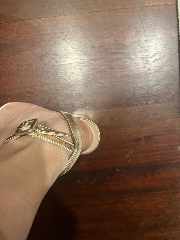 Customer photo for "Ankle strap is weirdly sized"