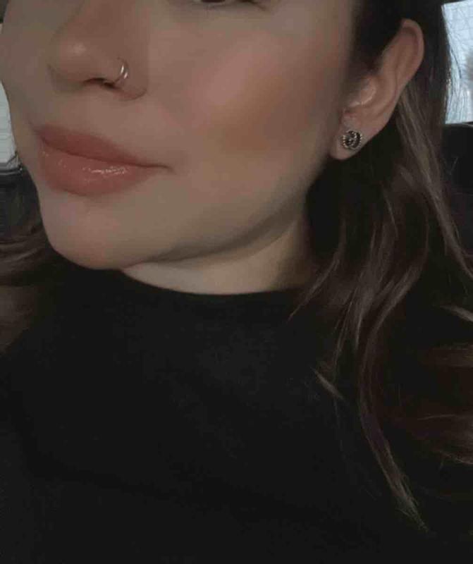 Customer photo for "Super cute small earrings!"