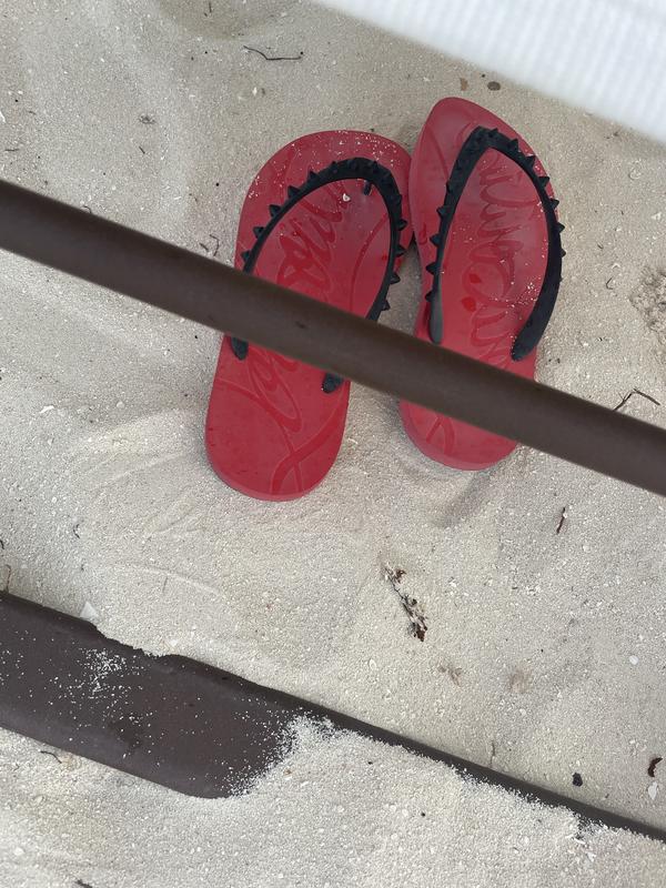My loubi flip flops