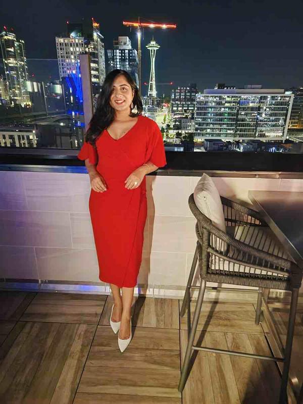Customer photo for "loved this dress."