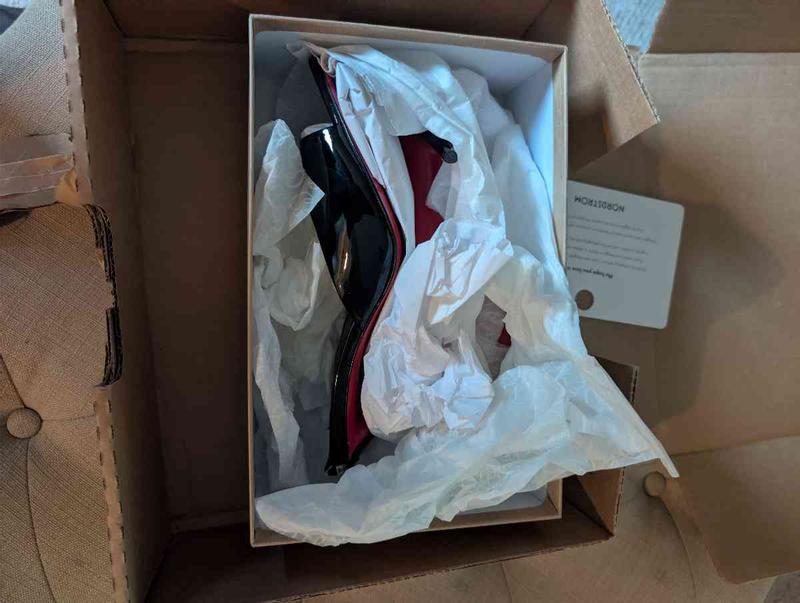 Customer photo for "Damaged shoes"