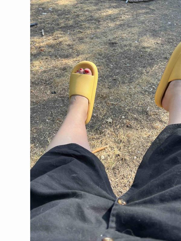 Customer photo for "comfy but runs small"