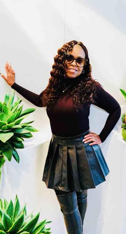 Naked Wardrobe Pleated Faux Leather A-Line Miniskirt | Nordstrom