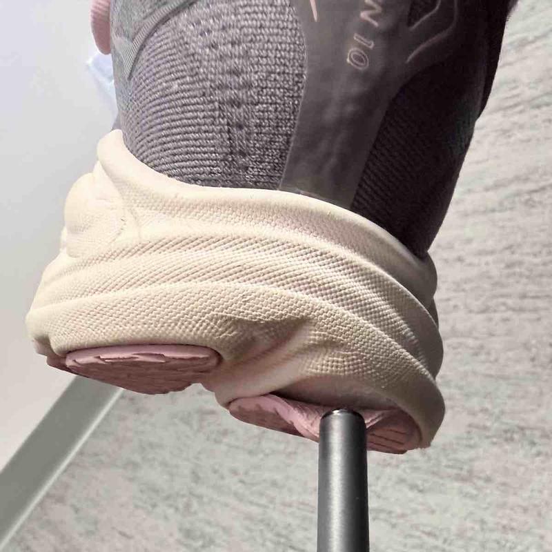 Customer photo for "Heel is peeling from sole after 3 weeks of wear!"