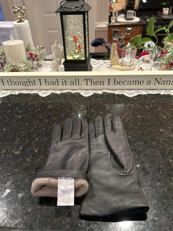 Customer photo for "Leather Globes with Cashmere Lining"