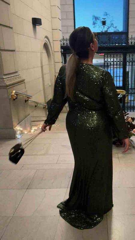 Customer photo for "Beautiful but sequins catch the on everything"