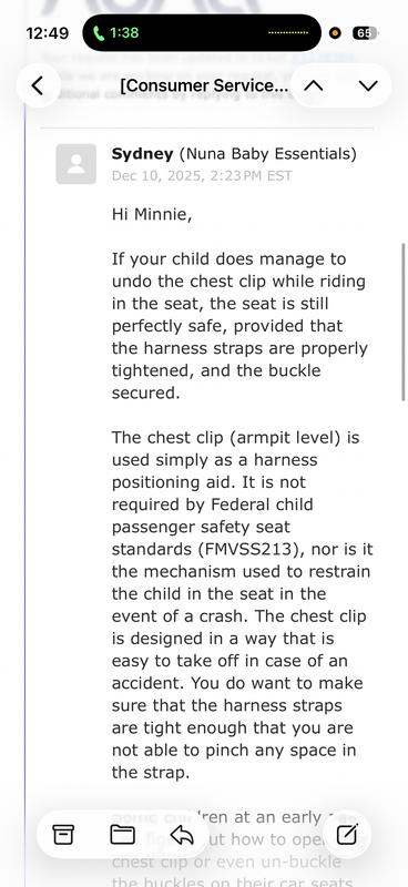 Customer photo for "Do not buy safety concern regarding harness clip"
