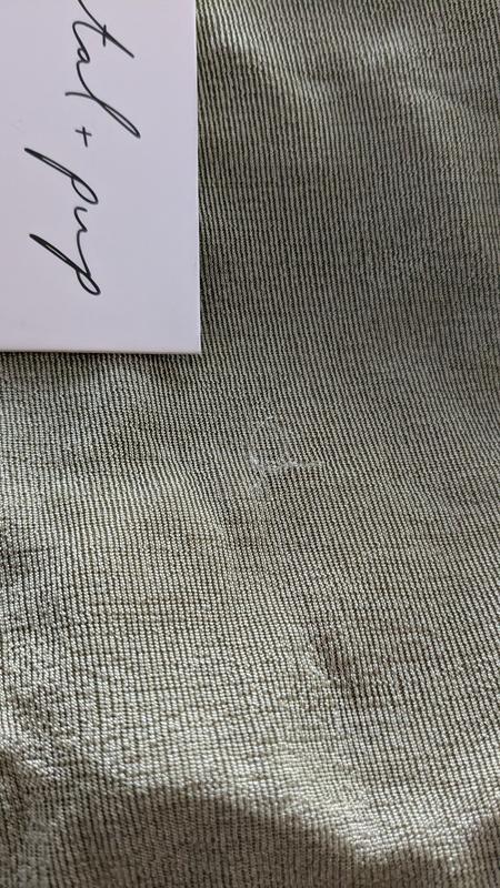 Customer photo for "Unfinished lining and threads"