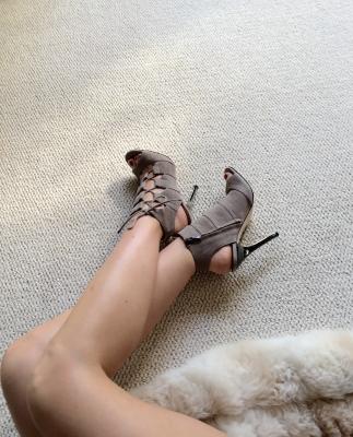 Customer photo for "Sassy Lace Up Heels"