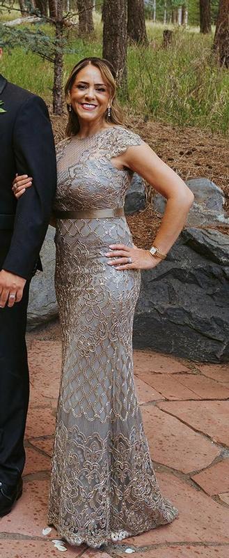 Tadashi Shoji Sequin Illusion Lace Gown (Women) | Nordstrom