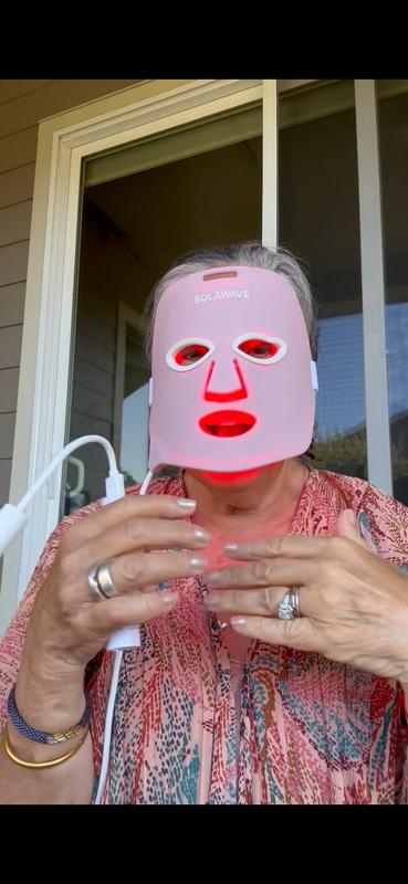Customer photo for "Solawave’s mask WORKS!"