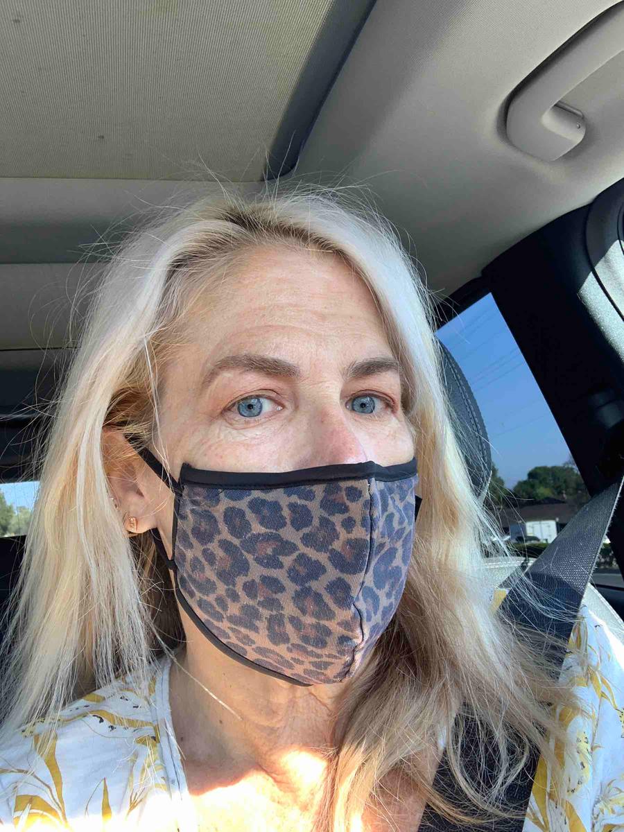 Customer photo for "poor fit mask slips like crazy"
