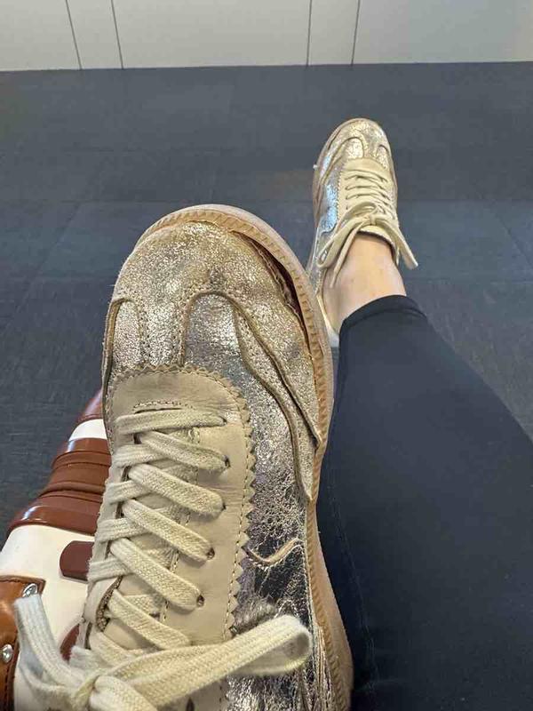 Customer photo for "cute shoes but poorly constructed"