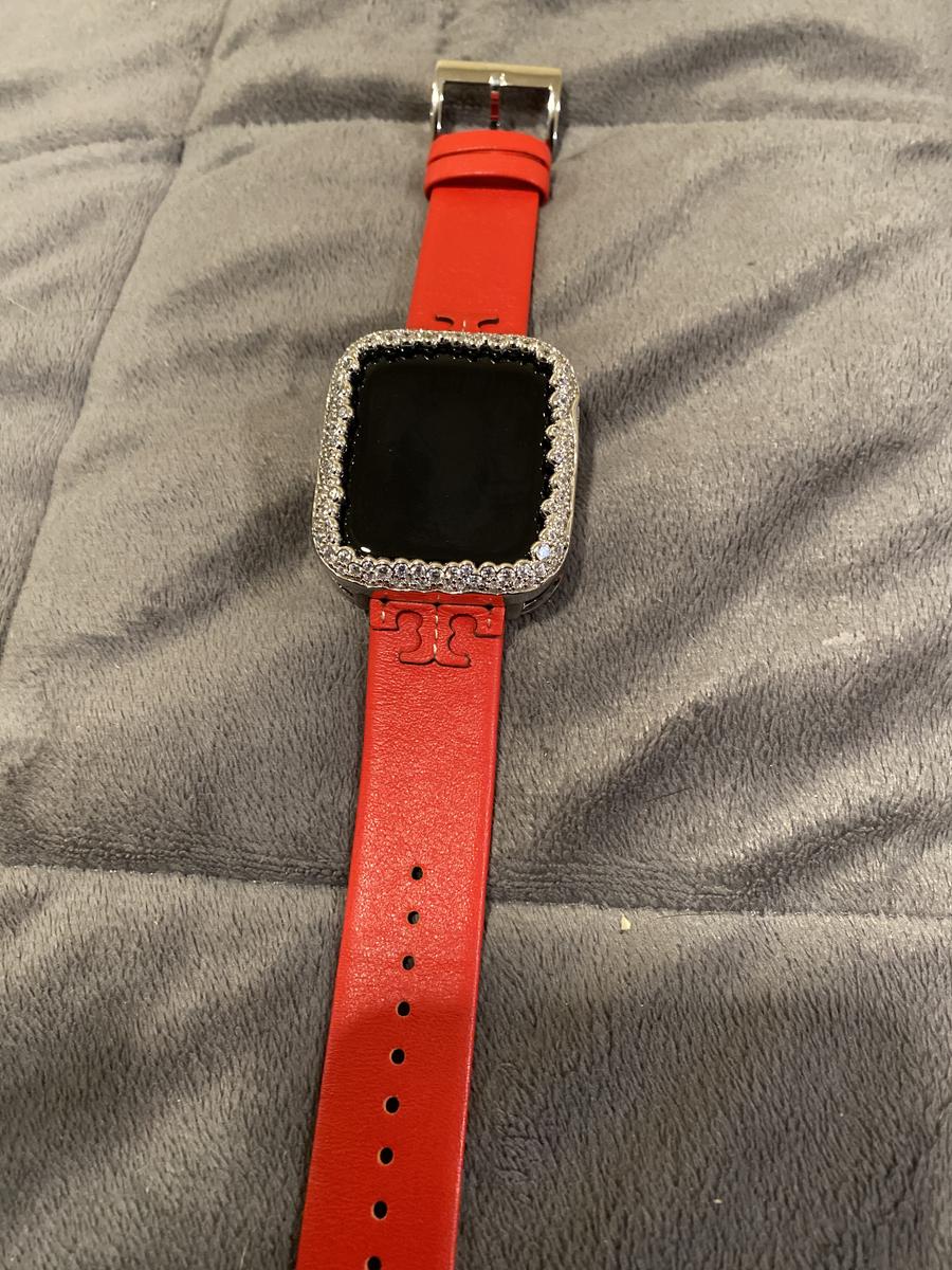 Tory Burch McGraw Leather Band for Apple Watch®, 38mm/40mm | Nordstrom Tory Burch McGraw Leather Band for Apple Watch®, 38mm/40mm | Nordstrom