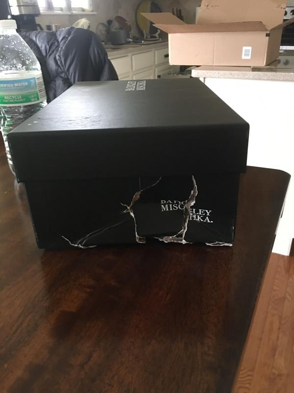 Customer photo for "Damaged shoes"