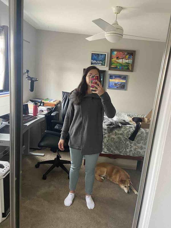 Customer photo for "really cozy but not flattering"