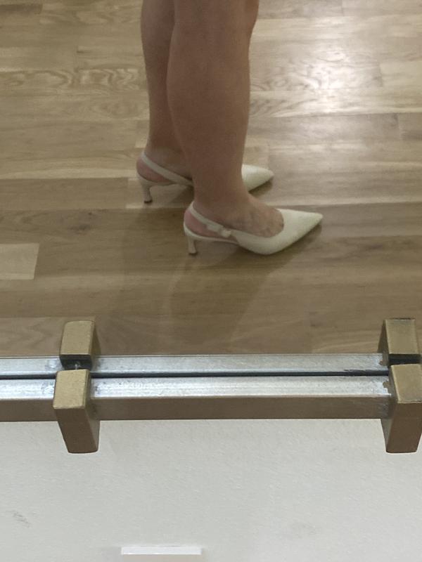 Customer photo for "Ivory sling backs"