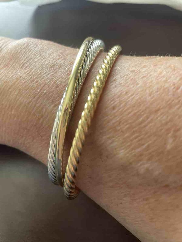 Customer photo for "Perfect bracelet - alone or in stack"