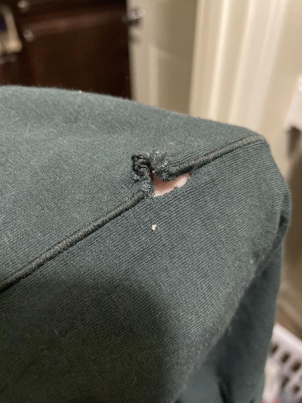 Customer photo for "Hole in seam"