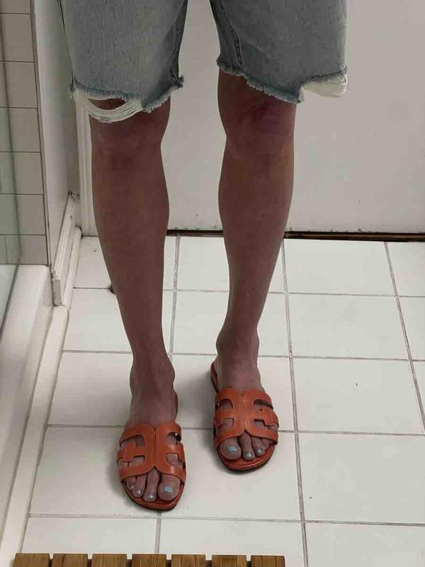 Customer photo for "Sam Edelman Saddle Leather sandals"