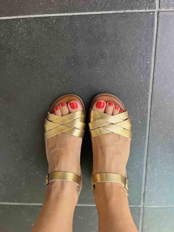 Customer photo for "Most comfortable sandals I ever owned"