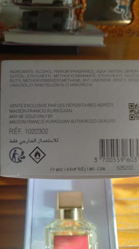 Customer photo for "Baccarat Rouge 540"