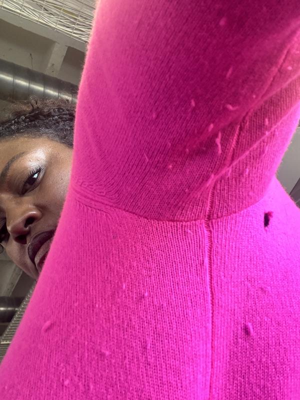 Hole close to underarm