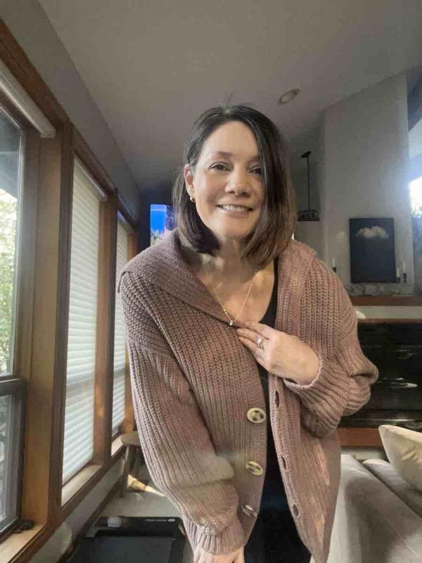 Customer photo for "Soft and Cozy, LOVE the Strawberry Roan"