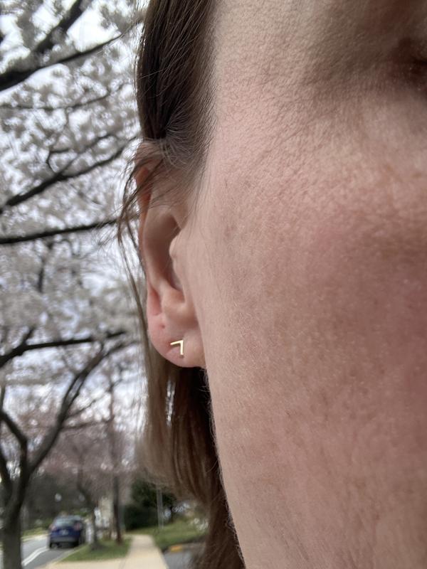 Customer photo for "Nice studs with funky backs"