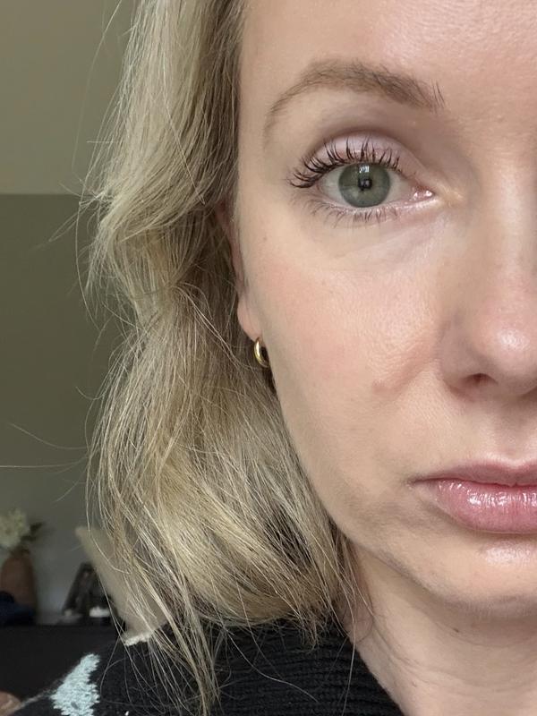 Customer photo for "Long, separated, clump-free lashes!"