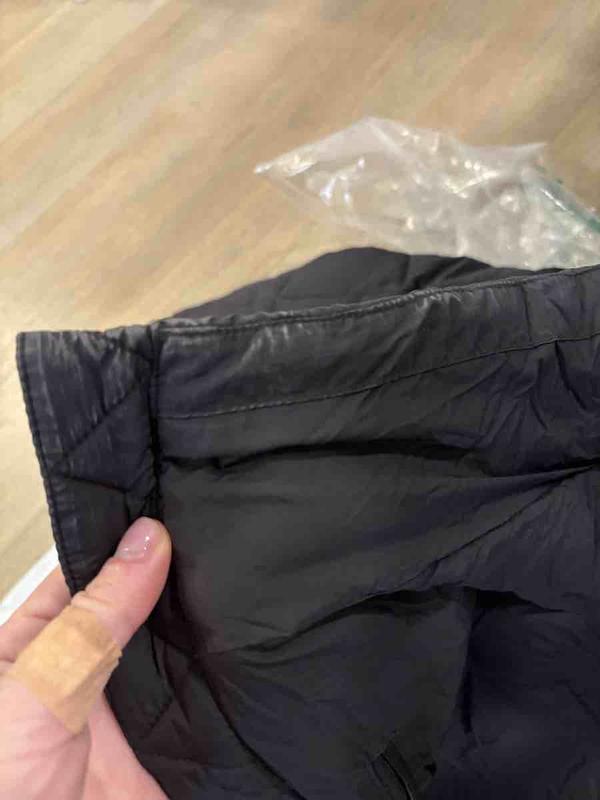 Customer photo for "Sent a Damaged, Dirty and Used Jacket"
