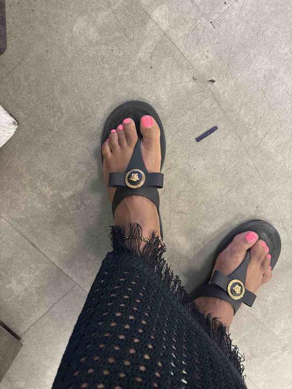 Gianni Ribbon Medusa Flip Flop