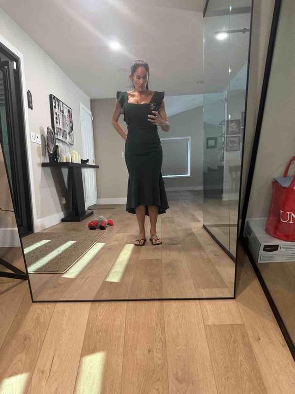 Customer photo for "Perfect cut, stretch to fabric"