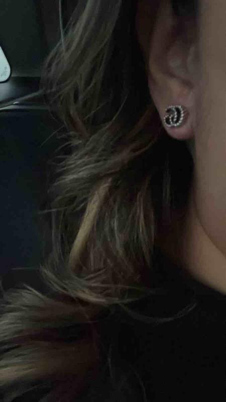 Customer photo for "Super cute small earrings!"