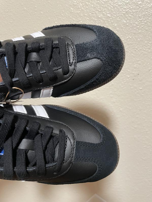 Suede is worn on one shoe