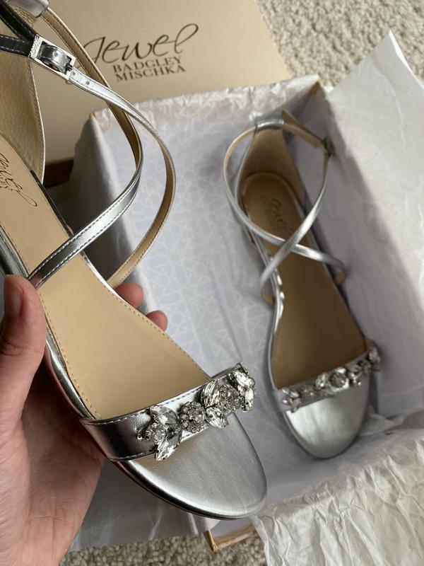 Customer photo for "Sparkly silver shoes"