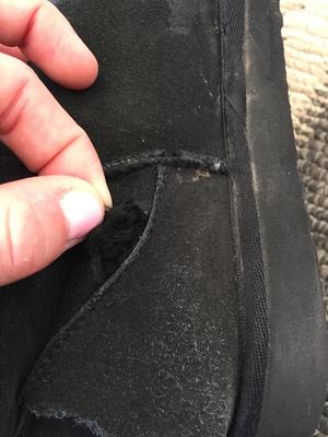 Customer photo for "Damaged by Heel"