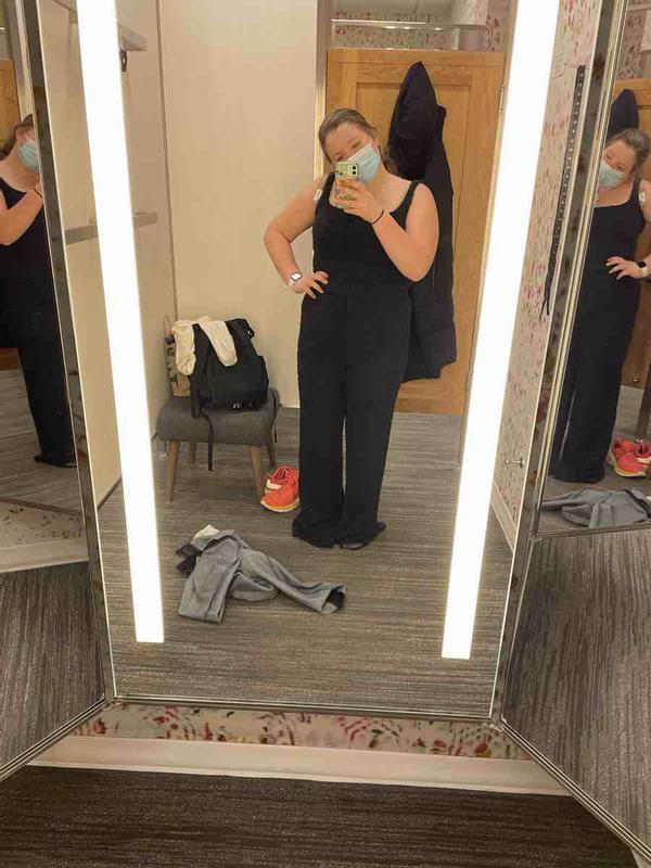 Customer photo for "cute, cozy and flattering"