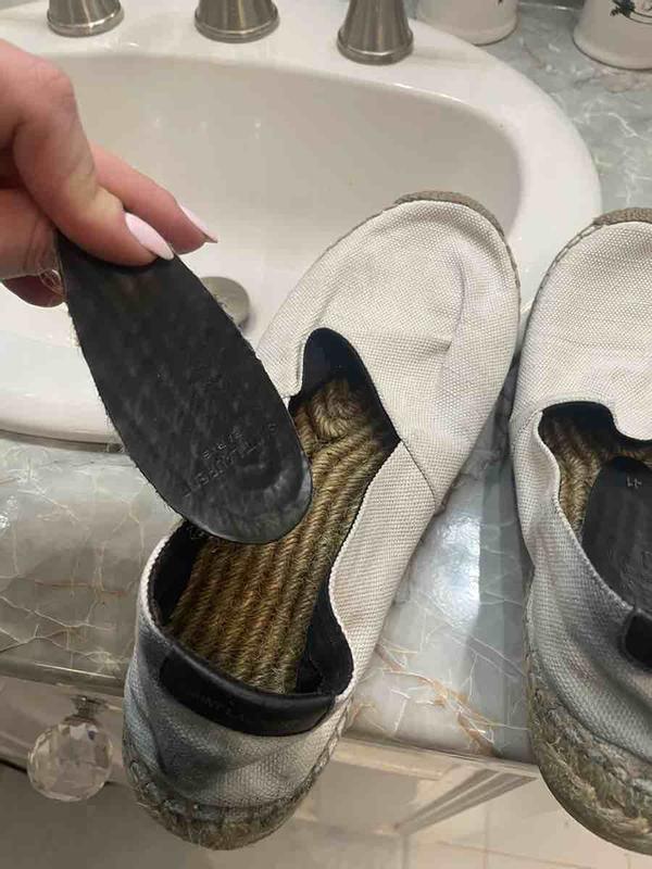Customer photo for "YSL Espadrille Bleeds and destroyed fabric finish"